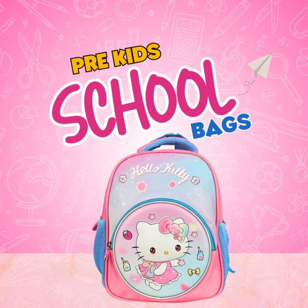 Hello Kitty Printed Backpack - Adjustable Straps & Zip Closure | Cute & Durable Bag for Kids - Image 2