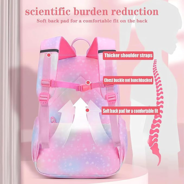 School Backpack for Girls - Durable, Lightweight Bookbag for Kids, Ideal for Primary School - Image 3