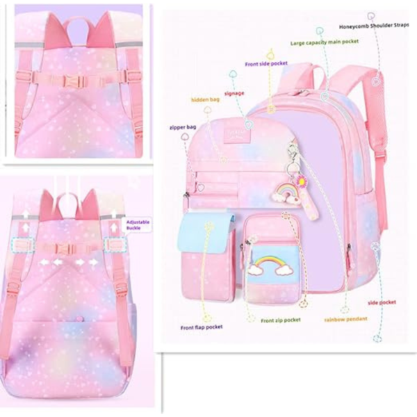 School Backpack for Girls - Durable, Lightweight Bookbag for Kids, Ideal for Primary School - Image 7
