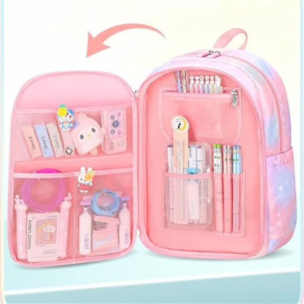 Girls Rainbow Backpack for School - Lightweight, Waterproof & Durable Kids Backpack, Perfect for School - Image 2