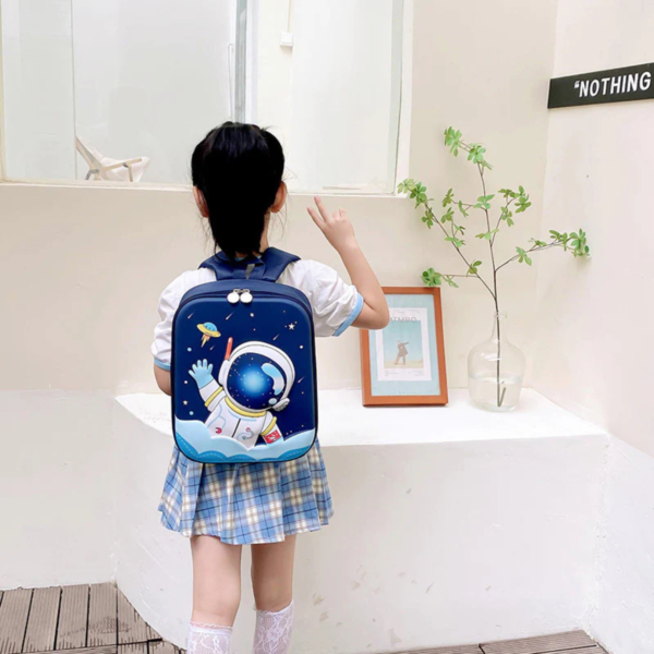 Stylish & Durable 3D Hard Shell Space Backpack for Kids (Ages 2-5)