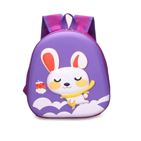 Purple Rabbit Backpack for Kids for Kindergarten & Primary, Cute Picnic Bag for Boys & Girls (Ages 2-5)