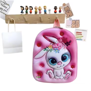 3D Bunny Backpack for Toddlers (Ages 2-5) – Cute Embossed Design School Bag for Preschool & Daycare
