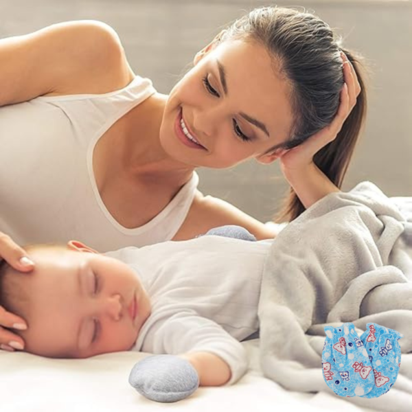 Newborn Cotton Mittens | 5-Pair Pack of Unisex Multicolor Infant Gloves - Image 6