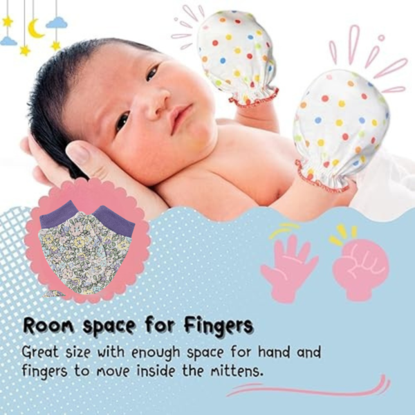 Newborn Cotton Mittens, Booties and Cap Set - 3-Pack Multicolor Unisex Infant Essentials