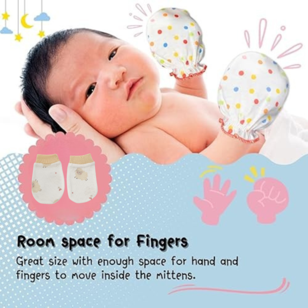 Baby Mittens and Booties Set | Cotton Gloves & Socks Pack of 3 - Image 4