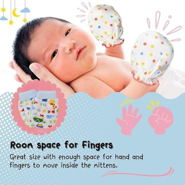 Baby Mittens 8 Pairs with Cap & Booties Set | Multicolor(0-8 Months) for Baby Boys & Girls - Image 2