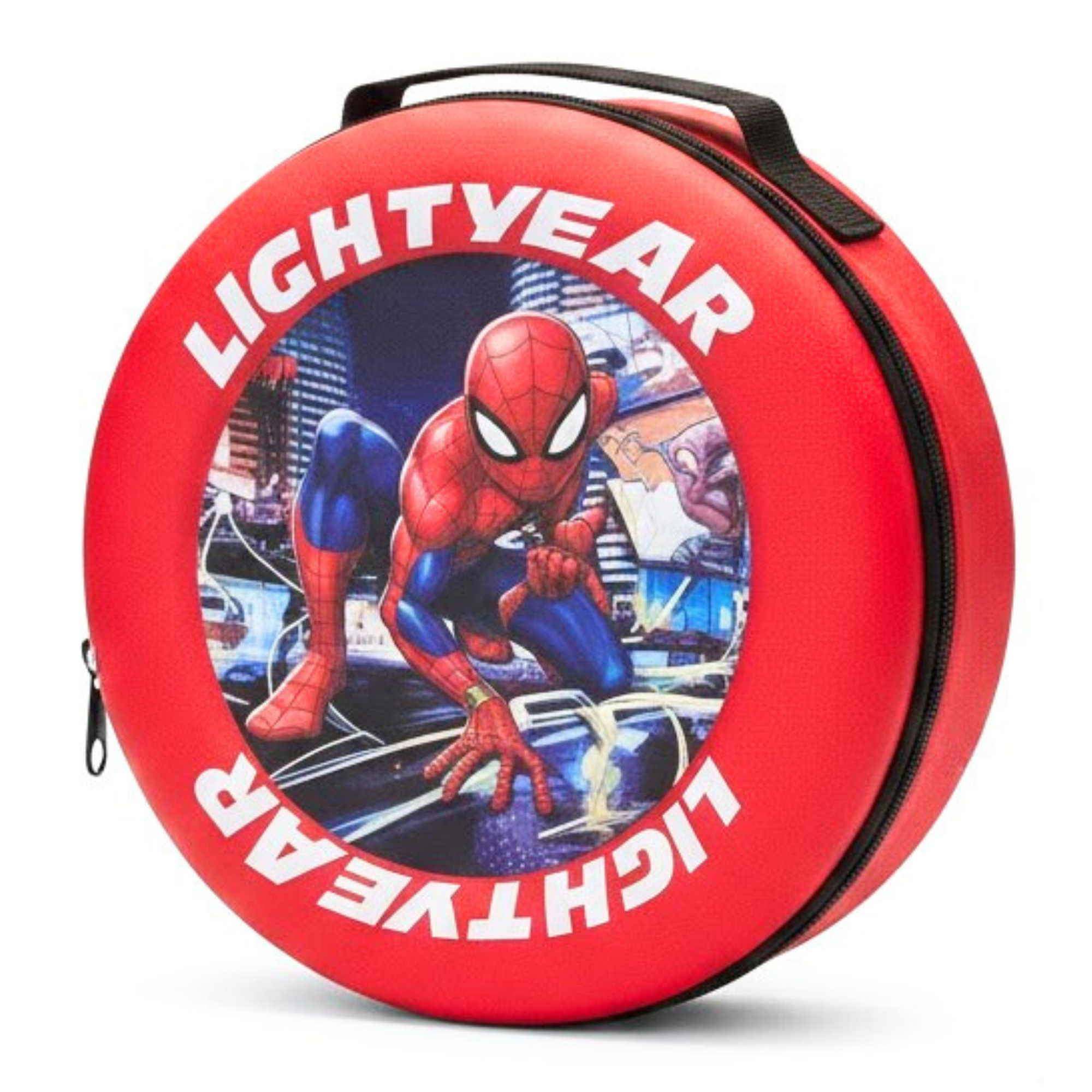 Spiderman Backpack for Kids 3D Tyre Shape | Round Hard Case Avenger School Bag for Boys & Kids - Image 3